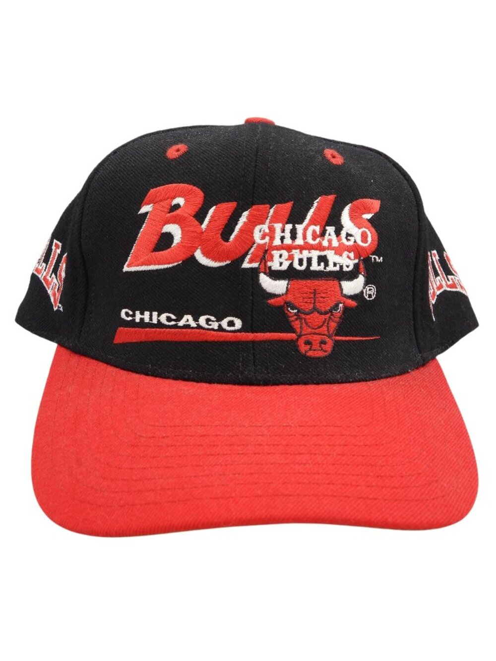 Vintage Chicago Bulls NBA Twins Enterprise Backtalk Side Wave SnapBack Hat Cap